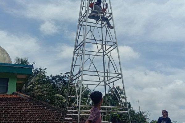menara toa masjid stainless steel boyolali dan solo raya bengkel las sinar fajar